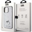 Karl Lagerfeld Etui Karl Lagerfeld KLHCP15XGCNPSG do iPhone 15 Pro Max 6.7" srebrny/silver hardcase Fixed Glitter Choupette Logo Metal Pin