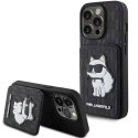 Karl Lagerfeld Etui Karl Lagerfeld KLHCP15XSAKCNSCK do iPhone 15 Pro Max 6.7" czarny/black hardcase Saffiano Cardslots and Stand Monogram Choup