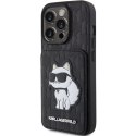 Karl Lagerfeld Etui Karl Lagerfeld KLHCP15XSAKCNSCK do iPhone 15 Pro Max 6.7" czarny/black hardcase Saffiano Cardslots and Stand Monogram Choup