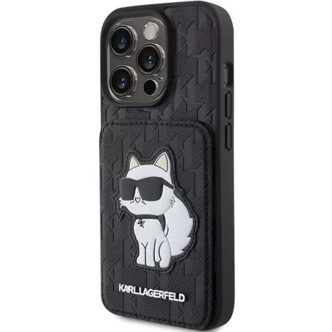 Karl Lagerfeld Etui Karl Lagerfeld KLHCP15XSAKCNSCK do iPhone 15 Pro Max 6.7" czarny/black hardcase Saffiano Cardslots and Stand Monogram Choup Karl Lagerfeld Etui Karl Lagerfeld KLHCP15XSAKCNSCK do iPhone 15 Pro Max 6.7" czarny/black hardcase Saffiano Cardslots and Stand Monogram Choup