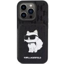 Karl Lagerfeld Etui Karl Lagerfeld KLHCP15XSAKCNSCK do iPhone 15 Pro Max 6.7" czarny/black hardcase Saffiano Cardslots and Stand Monogram Choup