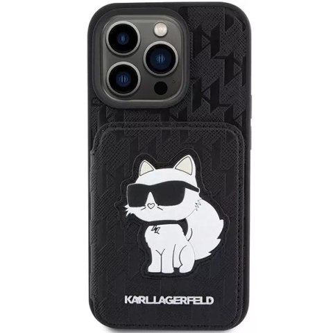 Karl Lagerfeld Etui Karl Lagerfeld KLHCP15XSAKCNSCK do iPhone 15 Pro Max 6.7" czarny/black hardcase Saffiano Cardslots and Stand Monogram Choup Karl Lagerfeld Etui Karl Lagerfeld KLHCP15XSAKCNSCK do iPhone 15 Pro Max 6.7" czarny/black hardcase Saffiano Cardslots and Stand Monogram Choup