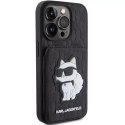 Karl Lagerfeld Etui Karl Lagerfeld KLHCP15XSAKCNSCK do iPhone 15 Pro Max 6.7" czarny/black hardcase Saffiano Cardslots and Stand Monogram Choup