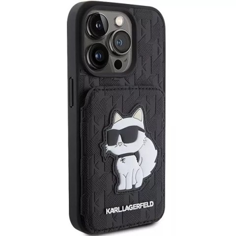 Karl Lagerfeld Etui Karl Lagerfeld KLHCP15XSAKCNSCK do iPhone 15 Pro Max 6.7" czarny/black hardcase Saffiano Cardslots and Stand Monogram Choup Karl Lagerfeld Etui Karl Lagerfeld KLHCP15XSAKCNSCK do iPhone 15 Pro Max 6.7" czarny/black hardcase Saffiano Cardslots and Stand Monogram Choup