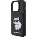 Karl Lagerfeld Etui Karl Lagerfeld KLHCP15XSAKCNSCK do iPhone 15 Pro Max 6.7" czarny/black hardcase Saffiano Cardslots and Stand Monogram Choup
