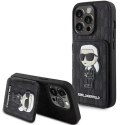 Karl Lagerfeld Etui Karl Lagerfeld KLHCP15XSAKKNSCK do iPhone 15 Pro Max 6.7" czarny/black hardcase Saffiano Cardslots and Stand Monogram Ikoni