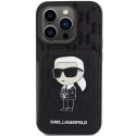 Karl Lagerfeld Etui Karl Lagerfeld KLHCP15XSAKKNSCK do iPhone 15 Pro Max 6.7" czarny/black hardcase Saffiano Cardslots and Stand Monogram Ikoni