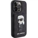 Karl Lagerfeld Etui Karl Lagerfeld KLHCP15XSAKKNSCK do iPhone 15 Pro Max 6.7" czarny/black hardcase Saffiano Cardslots and Stand Monogram Ikoni