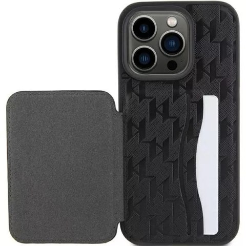 Karl Lagerfeld Etui Karl Lagerfeld KLHCP15XSAKKNSCK do iPhone 15 Pro Max 6.7" czarny/black hardcase Saffiano Cardslots and Stand Monogram Ikoni Karl Lagerfeld Etui Karl Lagerfeld KLHCP15XSAKKNSCK do iPhone 15 Pro Max 6.7" czarny/black hardcase Saffiano Cardslots and Stand Monogram Ikoni