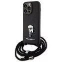 Karl Lagerfeld Etui Karl Lagerfeld KLHCP15XSASKNPSK do iPhone 15 Pro Max 6.7" hardcase czarny/black Crossbody Saffiano Monogram Metal Pin Karl 