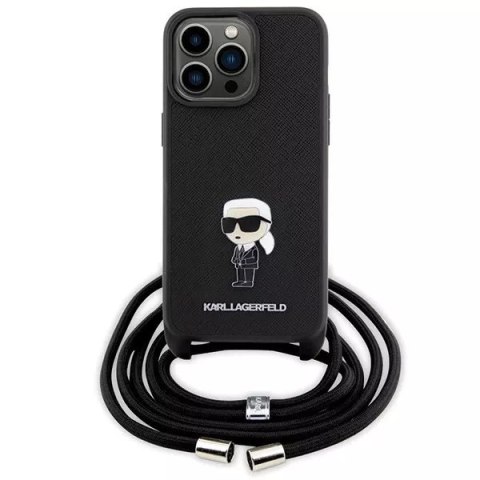 Karl Lagerfeld Etui Karl Lagerfeld KLHCP15XSASKNPSK do iPhone 15 Pro Max 6.7" hardcase czarny/black Crossbody Saffiano Monogram Metal Pin Karl Karl Lagerfeld Etui Karl Lagerfeld KLHCP15XSASKNPSK do iPhone 15 Pro Max 6.7" hardcase czarny/black Crossbody Saffiano Monogram Metal Pin Karl