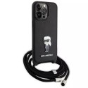 Karl Lagerfeld Etui Karl Lagerfeld KLHCP15XSASKNPSK do iPhone 15 Pro Max 6.7" hardcase czarny/black Crossbody Saffiano Monogram Metal Pin Karl 
