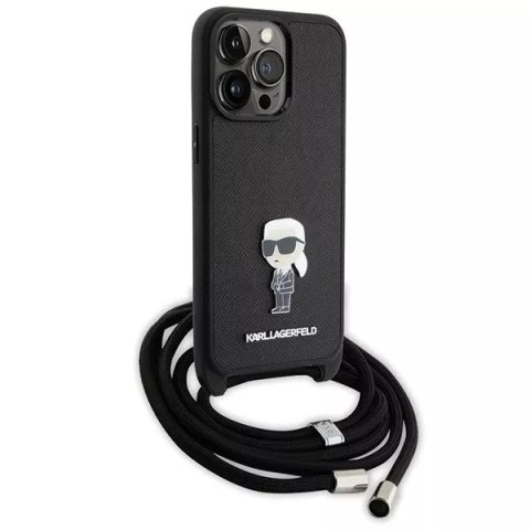 Karl Lagerfeld Etui Karl Lagerfeld KLHCP15XSASKNPSK do iPhone 15 Pro Max 6.7" hardcase czarny/black Crossbody Saffiano Monogram Metal Pin Karl Karl Lagerfeld Etui Karl Lagerfeld KLHCP15XSASKNPSK do iPhone 15 Pro Max 6.7" hardcase czarny/black Crossbody Saffiano Monogram Metal Pin Karl