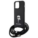 Karl Lagerfeld Etui Karl Lagerfeld KLHCP15XSASKNPSK do iPhone 15 Pro Max 6.7" hardcase czarny/black Crossbody Saffiano Monogram Metal Pin Karl 