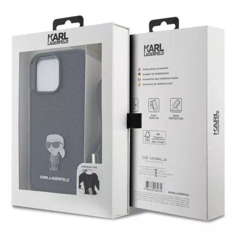 Karl Lagerfeld Etui Karl Lagerfeld KLHCP15XSASKNPSK do iPhone 15 Pro Max 6.7" hardcase czarny/black Crossbody Saffiano Monogram Metal Pin Karl Karl Lagerfeld Etui Karl Lagerfeld KLHCP15XSASKNPSK do iPhone 15 Pro Max 6.7" hardcase czarny/black Crossbody Saffiano Monogram Metal Pin Karl