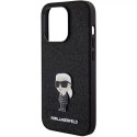 Karl Lagerfeld Etui Karl Lagerfeld KLHCP15LGKNPSK do iPhone 15 Pro 6.1" czarny/black hardcase Fixed Glitter Ikonik Logo Metal Pin