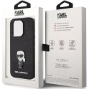 Karl Lagerfeld Etui Karl Lagerfeld KLHCP15LGKNPSK do iPhone 15 Pro 6.1" czarny/black hardcase Fixed Glitter Ikonik Logo Metal Pin