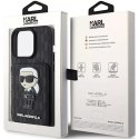 Karl Lagerfeld Etui Karl Lagerfeld KLHCP15LSAKKNSCK do iPhone 15 Pro 6.1" czarny/black hardcase Saffiano Cardslots and Stand Monogram Ikonik Pa