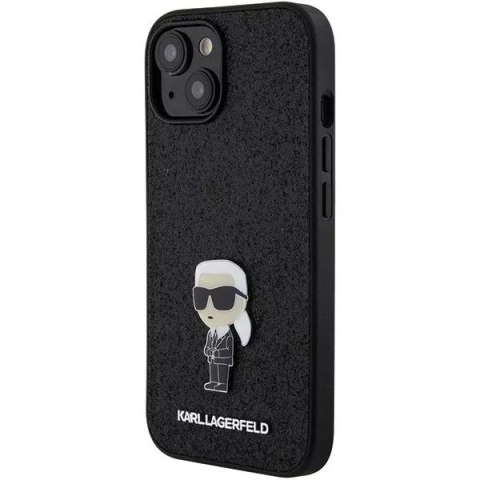 Karl Lagerfeld Etui Karl Lagerfeld KLHCP15SGKNPSK do iPhone 15 6.1" czarny/black hardcase Fixed Glitter Ikonik Logo Metal Pin Karl Lagerfeld Etui Karl Lagerfeld KLHCP15SGKNPSK do iPhone 15 6.1" czarny/black hardcase Fixed Glitter Ikonik Logo Metal Pin