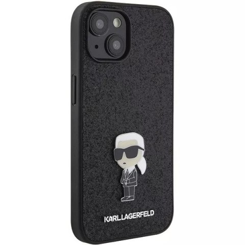 Karl Lagerfeld Etui Karl Lagerfeld KLHCP15SGKNPSK do iPhone 15 6.1" czarny/black hardcase Fixed Glitter Ikonik Logo Metal Pin Karl Lagerfeld Etui Karl Lagerfeld KLHCP15SGKNPSK do iPhone 15 6.1" czarny/black hardcase Fixed Glitter Ikonik Logo Metal Pin