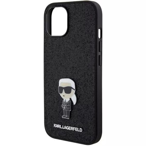 Karl Lagerfeld Etui Karl Lagerfeld KLHCP15SGKNPSK do iPhone 15 6.1" czarny/black hardcase Fixed Glitter Ikonik Logo Metal Pin Karl Lagerfeld Etui Karl Lagerfeld KLHCP15SGKNPSK do iPhone 15 6.1" czarny/black hardcase Fixed Glitter Ikonik Logo Metal Pin