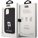 Karl Lagerfeld Etui Karl Lagerfeld KLHCP15SGKNPSK do iPhone 15 6.1" czarny/black hardcase Fixed Glitter Ikonik Logo Metal Pin