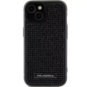 Karl Lagerfeld Etui Karl Lagerfeld KLHCP15SHDSPLK do iPhone 15 6.1" czarny/black hardcase Rhinestone Logo Metal Plate