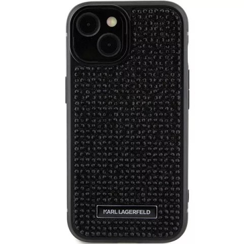 Karl Lagerfeld Etui Karl Lagerfeld KLHCP15SHDSPLK do iPhone 15 6.1" czarny/black hardcase Rhinestone Logo Metal Plate Karl Lagerfeld Etui Karl Lagerfeld KLHCP15SHDSPLK do iPhone 15 6.1" czarny/black hardcase Rhinestone Logo Metal Plate