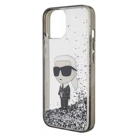 Karl Lagerfeld Etui Karl Lagerfeld KLHCP15SLKKNSK do iPhone 15 6.1" transparent hardcase Liquid Glitter Ikonik Karl Lagerfeld Etui Karl Lagerfeld KLHCP15SLKKNSK do iPhone 15 6.1" transparent hardcase Liquid Glitter Ikonik