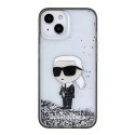 Karl Lagerfeld Etui Karl Lagerfeld KLHCP15SLKKNSK do iPhone 15 6.1" transparent hardcase Liquid Glitter Ikonik