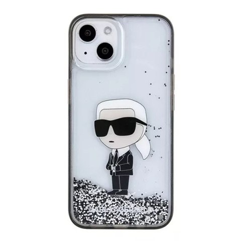 Karl Lagerfeld Etui Karl Lagerfeld KLHCP15SLKKNSK do iPhone 15 6.1" transparent hardcase Liquid Glitter Ikonik Karl Lagerfeld Etui Karl Lagerfeld KLHCP15SLKKNSK do iPhone 15 6.1" transparent hardcase Liquid Glitter Ikonik