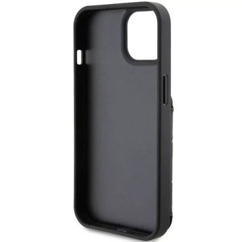 Karl Lagerfeld Etui Karl Lagerfeld KLHCP15SSAKKNSCK do iPhone 15 6.1" czarny/black hardcase Saffiano Cardslots and Stand Monogram Ikonik Patch Karl Lagerfeld Etui Karl Lagerfeld KLHCP15SSAKKNSCK do iPhone 15 6.1" czarny/black hardcase Saffiano Cardslots and Stand Monogram Ikonik Patch