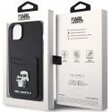 Karl Lagerfeld Etui Karl Lagerfeld KLHCP15SSAPKCNPK do iPhone 15 6.1" czarny/black hardcase Saffiano Cardslot Karl&Choupette Metal Pin