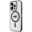 Karl Lagerfeld Etui Karl Lagerfeld KLHMP15XHKHNOTK do iPhone 15 Pro Max 6.7" transparent hardcase IML Karl`s Head MagSafe