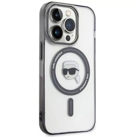 Karl Lagerfeld Etui Karl Lagerfeld KLHMP15XHKHNOTK do iPhone 15 Pro Max 6.7" transparent hardcase IML Karl`s Head MagSafe Karl Lagerfeld Etui Karl Lagerfeld KLHMP15XHKHNOTK do iPhone 15 Pro Max 6.7" transparent hardcase IML Karl`s Head MagSafe