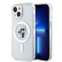 Karl Lagerfeld Etui Karl Lagerfeld KLHMP15SHGKCNOT do iPhone 15 6.1" transparent hardcase Karl&Choupette Glitter MagSafe