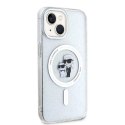 Karl Lagerfeld Etui Karl Lagerfeld KLHMP15SHGKCNOT do iPhone 15 6.1" transparent hardcase Karl&Choupette Glitter MagSafe