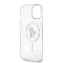 Karl Lagerfeld Etui Karl Lagerfeld KLHMP15SHGKCNOT do iPhone 15 6.1" transparent hardcase Karl&Choupette Glitter MagSafe