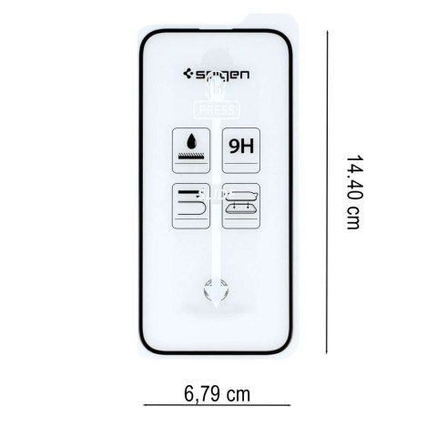 Spigen 2x Szkło hartowane do Apple iPhone 15 / 16 na ekran Spigen Alm Glass FC 2-Pack 9H + zestaw aplikacyjny Black Spigen 2x Szkło hartowane do Apple iPhone 15 / 16 na ekran Spigen Alm Glass FC 2-Pack 9H + zestaw aplikacyjny Black