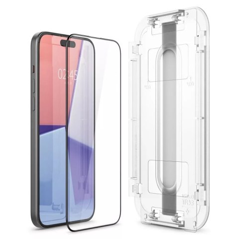 Spigen Szkło hartowane Spigen Glas.tR "EZ Fit" FC 2-Pack do iPhone 15 / 16 Black Spigen Szkło hartowane Spigen Glas.tR "EZ Fit" FC 2-Pack do iPhone 15 / 16 Black