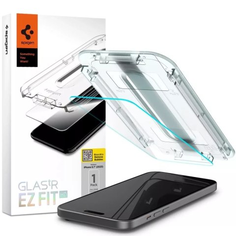 Spigen Szkło hartowane Spigen Glas.tR "EZ Fit" do iPhone 15 / 16 Clear Spigen Szkło hartowane Spigen Glas.tR "EZ Fit" do iPhone 15 / 16 Clear
