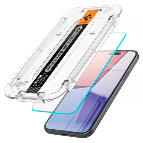 Spigen Szkło hartowane Spigen Glas.tR "EZ Fit" do iPhone 15 / 16 Clear Spigen Szkło hartowane Spigen Glas.tR "EZ Fit" do iPhone 15 / 16 Clear