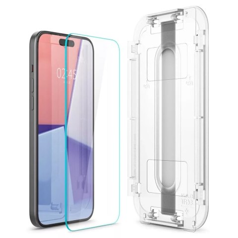 Spigen Szkło hartowane Spigen Glas.tR "EZ Fit" do iPhone 15 / 16 Clear Spigen Szkło hartowane Spigen Glas.tR "EZ Fit" do iPhone 15 / 16 Clear