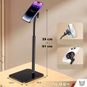 Alogy Stojak uchwyt na telefon do Mag Safe magnetyczny biurkowy Statyw teleskopowy do telefonu stal ABS Alogy Czarny
