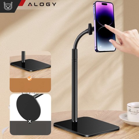 Alogy Stojak uchwyt na telefon do Mag Safe magnetyczny biurkowy Statyw teleskopowy do telefonu stal ABS Alogy Czarny Alogy Stojak uchwyt na telefon do Mag Safe magnetyczny biurkowy Statyw teleskopowy do telefonu stal ABS Alogy Czarny