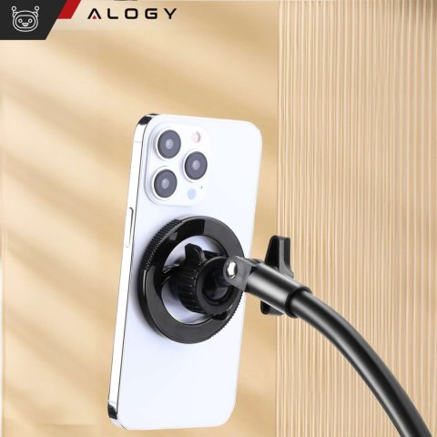 Alogy Stojak uchwyt na telefon do Mag Safe magnetyczny biurkowy Statyw teleskopowy do telefonu stal ABS Alogy Czarny Alogy Stojak uchwyt na telefon do Mag Safe magnetyczny biurkowy Statyw teleskopowy do telefonu stal ABS Alogy Czarny