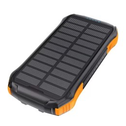 Choetech Powerbank solarny Choetech B658 2x USB 10000mAh Qi 5W (czarno-pomarańczowy)