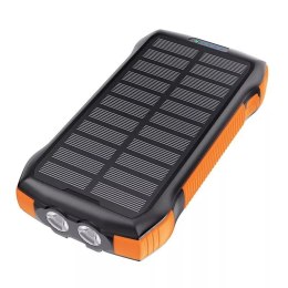 Choetech Powerbank solarny z ładowaniem indukcyjnym Choetech B567 3x USB 20000mAh 20W / QC 18W / Qi 10W (czarno-pomarańczowy)