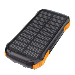 Choetech Powerbank solarny z ładowaniem indukcyjnym Choetech B659 2x USB 10000mAh Qi 5W (czarno-pomarańczowy)