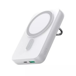 Joyroom Powerbank bezprzewodowy 10000mAh Joyroom JR-W050 20W MagSafe z ringiem i podstawką - biały
